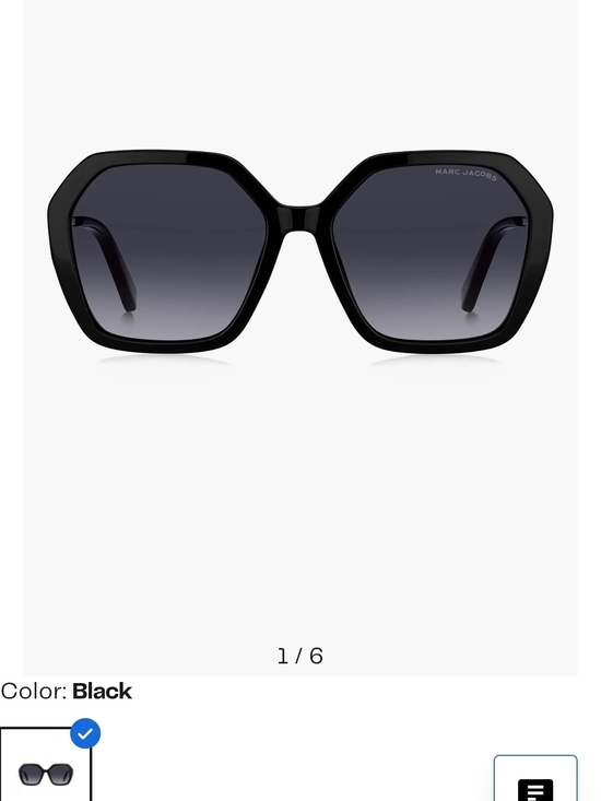 Marc Jacobs Black Oversized Geometric Sunglasses main image 4